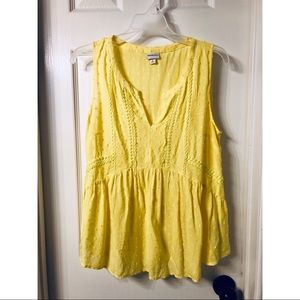 Yellow Sleeveless Summer Top
